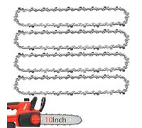 O-CONN 4 Pack 10 Inch Chainsaw Chain 3/8" LP Pitch .050'' Gauge 40 Drive Links Fits Echo, Remington, Craftsman, Sun Joe and more