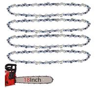 O-CONN 4 Pack 18 Inch Chainsaw Chain 3/8" LP Pitch .050'' Gauge 62 Drive Links Fits Husqvarna, Echo, Poulan, Craftsman and more