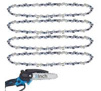 O-CONN 4 Pack 8 Inch Replacement Chainsaw/Pole Saw Chain, for 8" Guide Bars, 3/8" LP Pitch .043'' Gauge 33 Drive Links Fits Ryobi, Makita, Poulan and more