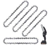 O-CONN Mini Chainsaw Chain, 6-Inch Replacement Guide Saw Chain for 6 inch Mini Cordless Electric Portable Battery Powered Handheld Chainsaw (4 Pieces, 37 Drive Links)