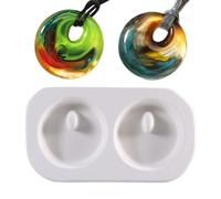 O.D.5.5”x 3.25 D.1 Cast-A-Cab Two Circles Frit Casting Mold Glass Fusing.Finished 2" Dia.