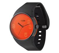 o.d.m. ODM Blink Unisex Quartz Watch with Orange Dial Analogue Display and Black Silicone Strap DD131-08