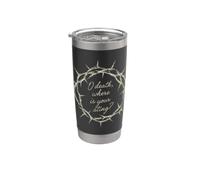 O Death Where is Your Sting Christian Faith Scripture Stainless Steel Insulated Tumbler