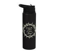 O Death Where is Your Sting Christian Faith Scripture Stainless Steel Insulated Water Bottle