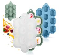 O’doe Baby Food Freezer Trays | BPA-Free, Food-Grade Silicone Baby Food Storage Containers, 2-Pack Baby Food Freezer Trays with 10 Holes & Lids, Stackable Freezer Molds for Baby Food Storage