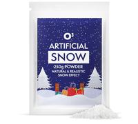 O³ Fake Snow Christmas - Artificial Snow in Powder 250g - Pretend Snowflake Powder Decorations for Christmas- Santa Footprint Snow