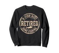 O-FISH-ALLY Retired Gone Fishing Blue Marlin Angler Sweatshirt