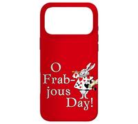 O Frabjous Day Jabberwocky Quote with White Rabbit Case for iPhone 17 Pro Max
