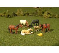 Scene Scapes Figures - HORSES (6pcs/pk) - O Scale