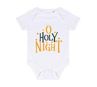 O Holy Night [BCX] Baby Grow Vest, 0-3 Months, White
