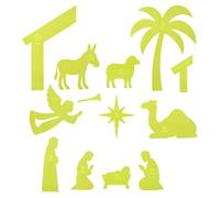 O Holy Night Nativity Template Builder Set - 13 Acrylic Appliqué Templates by Missouri Star Quilt Co - DIY Christmas Nativity Scene for Quilting, Sewing & Craft Projects