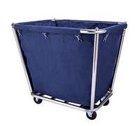 O·Lankeji Commercial Laundry Cart on Wheels Heavy Duty Laundry Trolley Laundry Basket with Wheels for Commercial Hospital Hotel (Color : Blue, Size : 4 Tubes)