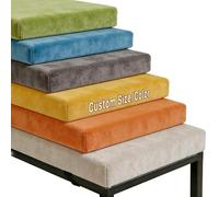 O·Lankeji Custom Bench Cushion Chenille with Removable Cover, Window Seat Cushion High-Resilience Foam, Non-Slip Bench Seat Pad for Lawn & Garden, Patio, Office, Coffee Shop