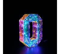 (O) LED Marquee Letters & Numbers - USB & Battery Box Dual Power Option, Multicolor Light-Up Decor