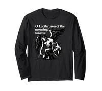 O Lucifer Son of the Morning - Isaiah 14:12 Warrior Angel Long Sleeve T-Shirt