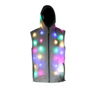 O-MAYEVER LED Light up Jacket For Women and Men Unisex Novelty Costume For Burning Man Party Carnivals Halloween Xmas Raves, Vest, XL