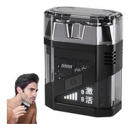 O Men's Electric LED Display Bustache Trimmer | Or Double Head Washable Rechargeable Shaving Tool For Smooth Skin