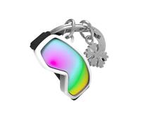 O meta[l]morphose METALMORPHOSE Keyring, Multicolored, Yellow Duck and Baby Silver, Stainless Steel Metal, Floating, One Size, Ski Goggles Keyring Charm