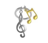 O meta[l]morphose Music Key Ring with Treble Clef, Silver, SH-1 57