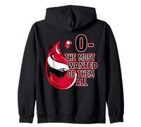 O- Most Wanted Blood Donor Month Awareness Type 0 Negative Zip Hoodie