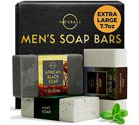 O Naturals Bar Soap for Men (Pack of 3) - Natural and Organic Men's Soap Bars - Exfoliating to the Body - African, Cedarwood, Mint