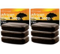 O Naturals Organic Soap Bar Set - Natural Bath & Body Soap Bars for Women & Men, Moisturizing Face and Body Bath Gift Collection, 6 Pack (African Black)