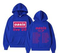 O-Oasis Live '25 World Tour Concert Pullover Hoodie, High-definition Print, Unisex, Long Sleeve (Blue,L)