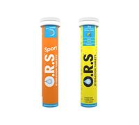 O.R.S Hydration Bundle | Sport Orange + Lemon Tablets Multipack | Electrolytes with Vitamin D & Magnesium for Dehydration, Sports & Travel | Oral Rehydration Salts for Electrolyte Replacement