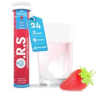 O.R.S Hydration Tablet with Electrolytes for Rehydration, Wellness, Travel, Sports & Recovery | Vegan, Gluten-Free & Low-Calorie Electrolyte Tablets with Natural Strawberry Flavour, 24 Tablets