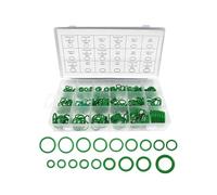 O Ring Flat Washer 270/225Pcs 18 Sizes Universal Car Air Conditioning O Rings Auto Repair Tools Rubber Refrigerant Ring Set Gasket(270 PCS Green)