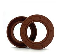 O ring kit, ID 15 MM TC Oil Seal Skeleton,Brown Fluoro FKM Fluorine Rubber Hydraulic Spring Ring Gasket Lip(15x27x7)