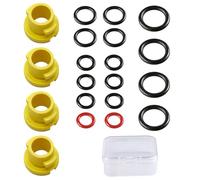 O-Ring Seal Kit Compatible with Karcher Pressure Washer, Compatible with K2 K3 K4 K5 K6 K7 Hose Nozzle, Durable Rubber O Rings for Quick Replacement, Leak Fix, 2.640-729.0 Cleaning Attachment Seals