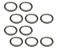 O Ring Stainless Steel Welded Marine Grade Polished Finish 4mm x 25mm - (pack of 10)