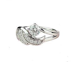 O Rings Drinking Water Suitable Zircon Women's Flank Spring Hollow Rings Ring Labels, 6, Metal, No Gemstone