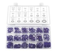 O Rings Kit,Rubber O-Ring Assortment Kit,Car A/C Seals,Universal Air Conditioning Compressor Seals,Washer Gasket Rings for Vehicle Repair,Air or Gas Sealing Connections Resist Oil Heat (Purple)