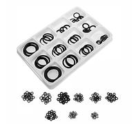 O Rings Set 50pc Rubber Ring 12 Assorted Seal Washers Tap Gasket Kit Washer Seals Spacers For Mixer Taps Hozelock Hydraulic Plumbing Garage Sealing Universal Diy Sink Auto Quick Repair (50)