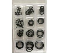 O Rings Set Rubber Assorted Size Kit Plumbing Air Gas Tap Sink Pressure Washer Kitchen Mixer Seals Thread DIY (Pack of 50) Black