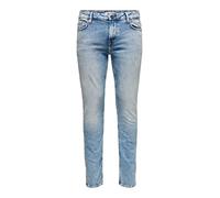 O&S Men's Slim Fit Jeans Basic Trousers Denim Pants Onsloom Stretch Tapered Trousers, Blue Denim, 32 W/32 L