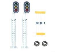 O Scale 3-Aspect Block Signal LED Light Silver