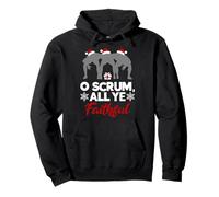 O Scrum All Ye Faithful Funny Christmas Rugby Pullover Hoodie