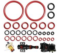 O- Seal Set, 40-Pack Assorted Sizes Silicone Gasket Kit High Heat Resistance Leak Prevention Installation for Coffee Machine Maintenance Repair Black and Red