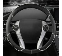 O Shape Auto Interior Decorate Accessories Steering Wheel Cover For Toyota For Prius 30 20 V C For Prime Auto Accessories Styling(Bianco)