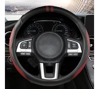 O Shape Car Steering Wheel Cover Auto Accessories Interior For Legacy XV For Outback For Forester 2014-2018(Burgundy)