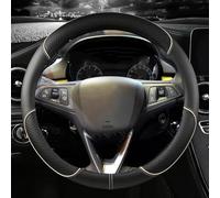 O Shape Microfiber Leather Auto Accessories Car Steering Wheel Cover For Crossland X For Grandland X For Insignia(Beige)