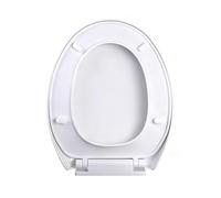 O-Shaped Toilet Seat, Soft Close Elongated Lid Replacement, Thickened PP Toilet Cover, Easy Clean Bathroom Seat for Home Use