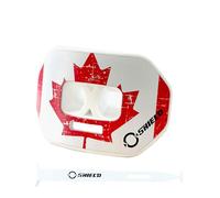 O Shield Mouthguard Canada Flag Football Vortex Airflow Design, Airtight Fit for Better Breathing, Ergonomic Shock-Absorbing Sports Protector with Strap, Stylish Durable Guard for Athletes