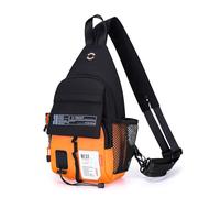 O-TBOST Lightweight Crossbody Backpack Sling Bag Small Shoulder Bags Casual Chest Daypack for Women Men Hiking Travel, Orange, M, Casual