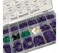 O Type Rubber Gasket Kit of 225 Pieces Ideal for Automotive Air Conditioning Systems Using R22/For