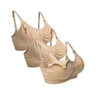 O-WareBaby Maternity Nursing Bra Seamless Breastfeeding Bras for Women 3 Pack S-XXL Skin