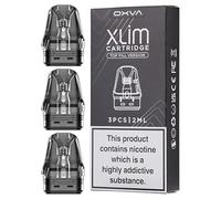 O XVA Xlim Replacement Pods - 3 Pack- Leakproof Design, TPD Compliant Ecig, 2ml No Nicotine (0.6ohm)